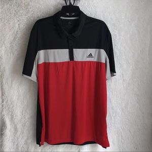 Adidas Polo Shirt Red/Black size XL